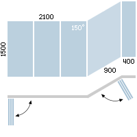 схема безрамного остекления балкона серия П44