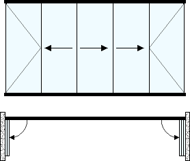 Схема складывания конструкции Lumon влево и впаро