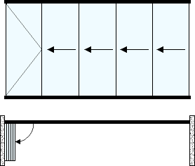 Схема складывания конструкции Lumon влево