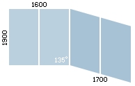 схема остекления балкона Provedal в доме типа «утюг»