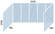 схема остекления балкона ПВХ в доме серии 11-18/9 («хрущевка»)