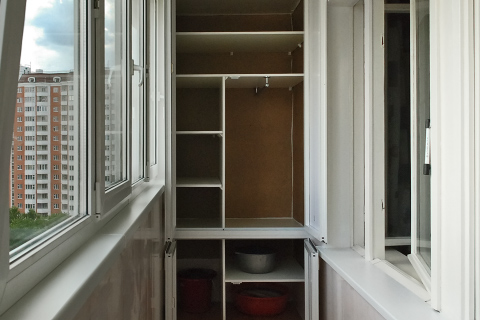 Конфигурация полок балконного шкафа