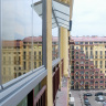 Безрамное остекление двойного балкона на Маршала Рыбалко