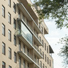 Общая высота остекления балкона со стеклянным парапетом — 3,4 м