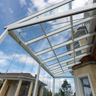Светопрозрачная крыша из закаленного стекла триплекс