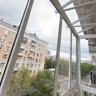 Панорамное остекление балкона со стеклянной крышей