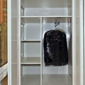 Встроенный шкаф на лоджии с отдением для одежды